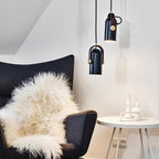 Modern pendant lamp with wooden accent and metal shade – loft style