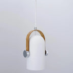 Modern pendant lamp with wooden accent and metal shade – loft style