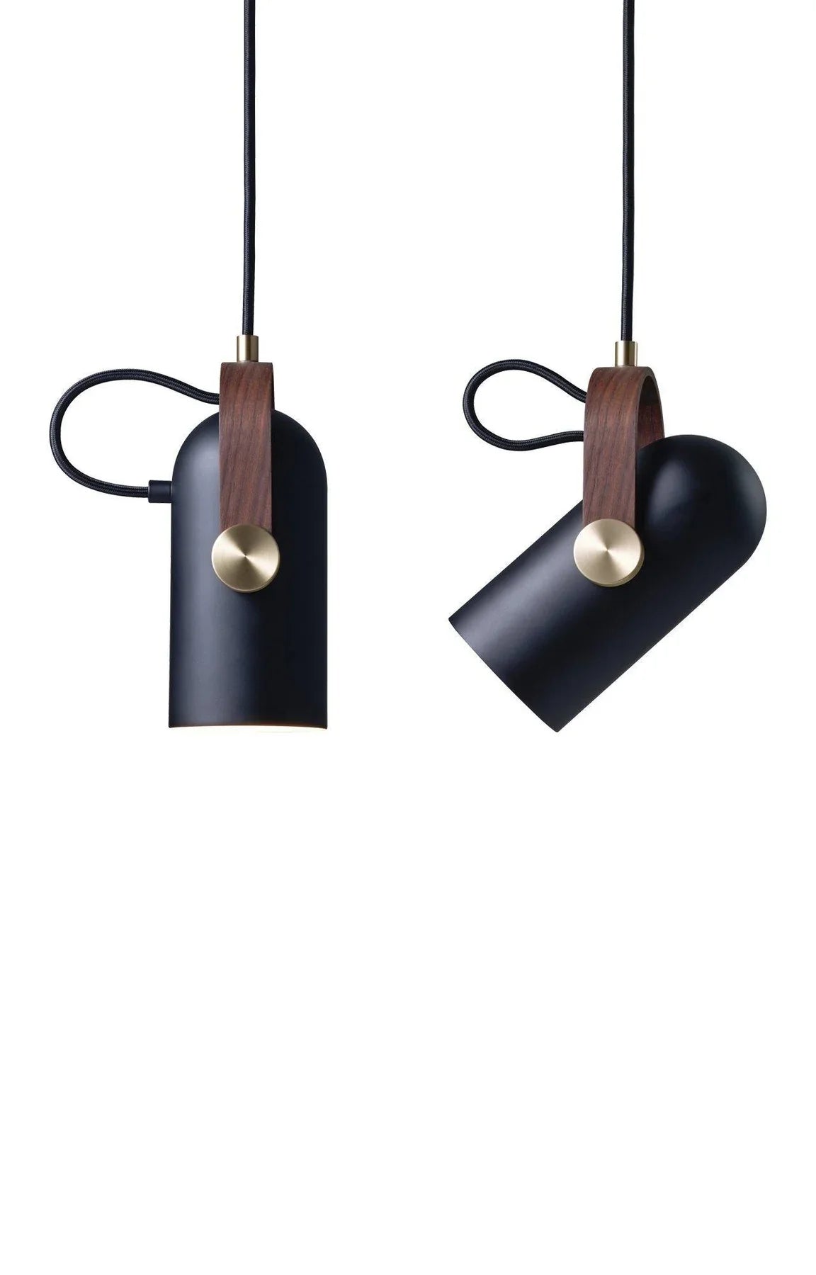Modern pendant lamp with wooden accent and metal shade – loft style
