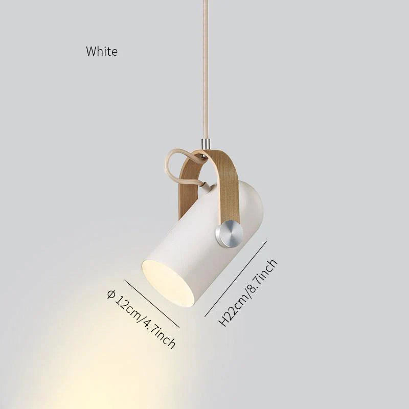 Modern pendant lamp with wooden accent and metal shade – loft style