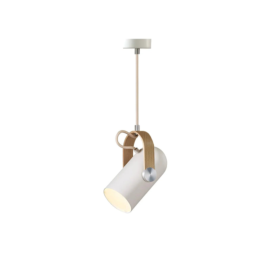 Modern pendant lamp with wooden accent and metal shade – loft style