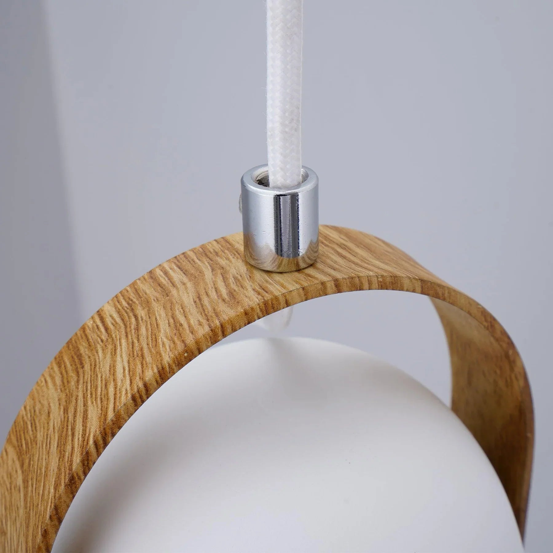Modern pendant lamp with wooden accent and metal shade – loft style