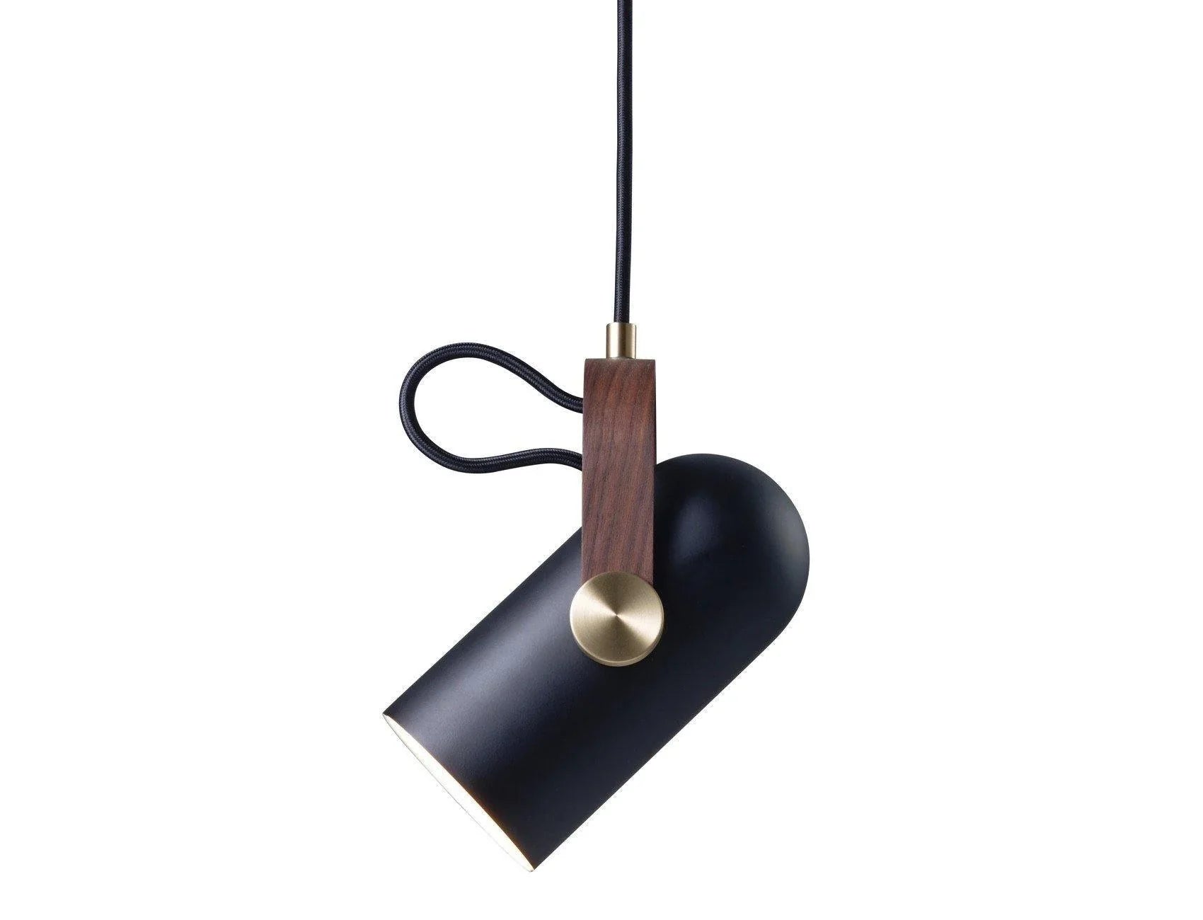 Modern pendant lamp with wooden accent and metal shade – loft style