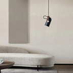 Modern pendant lamp with wooden accent and metal shade – loft style