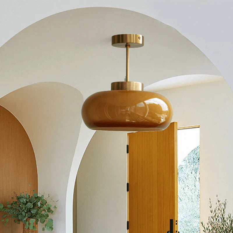 Elegant Ceiling Pendant Lamp with Glass Shade