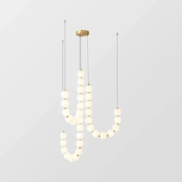 Modern LED pendant lamp – stunning necklace design with light spheres