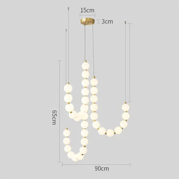 Modern LED pendant lamp – stunning necklace design with light spheres