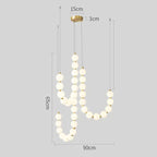 Modern LED pendant lamp – stunning necklace design with light spheres
