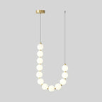 Modern LED pendant lamp – stunning necklace design with light spheres
