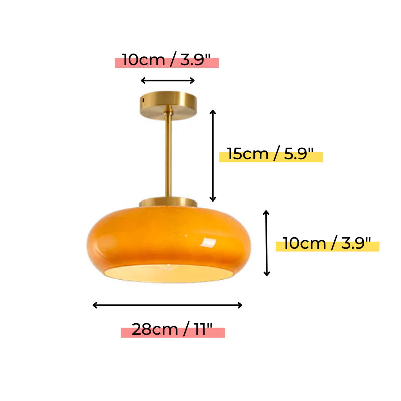 Elegant Ceiling Pendant Lamp with Glass Shade