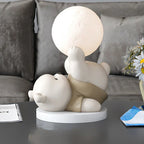 Decorative LED Night Lamp Bear with Sphere – Adorable Table Lamp for Children's Room