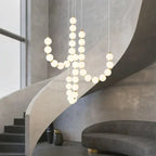 Modern LED pendant lamp – stunning necklace design with light spheres