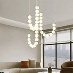Modern LED pendant lamp – stunning necklace design with light spheres