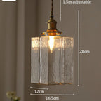 Vintage glass hanging lamps with brass finish