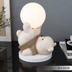 Decorative LED Night Lamp Bear with Sphere – Adorable Table Lamp for Children's Room
