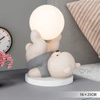 Decorative LED Night Lamp Bear with Sphere – Adorable Table Lamp for Children's Room