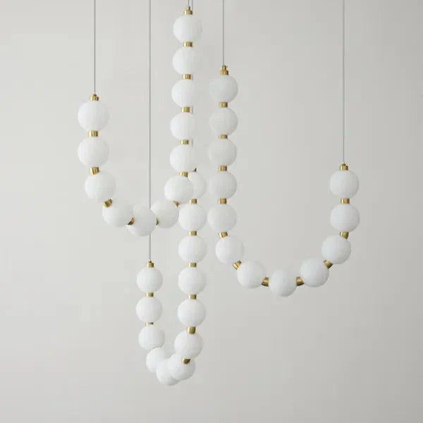 Modern LED pendant lamp – stunning necklace design with light spheres