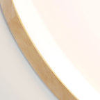 Muto Ceiling Light Wooden Bowl, White, Modern LED Living Room/Bedroom