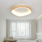 Scandinavian LED Ceiling Lamp – Modern Surface-Mounted Lamp with Wood Effect