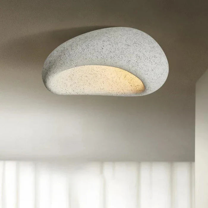 LED Ceiling Lamp in Wabi-Sabi Style – Decorative Ceiling Fixture with Organic Shape