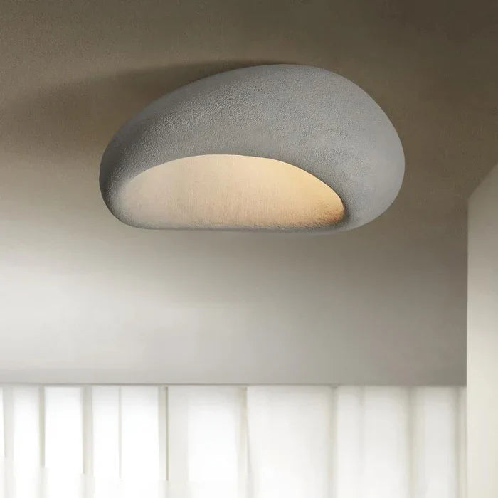 LED Ceiling Lamp in Wabi-Sabi Style – Decorative Ceiling Fixture with Organic Shape