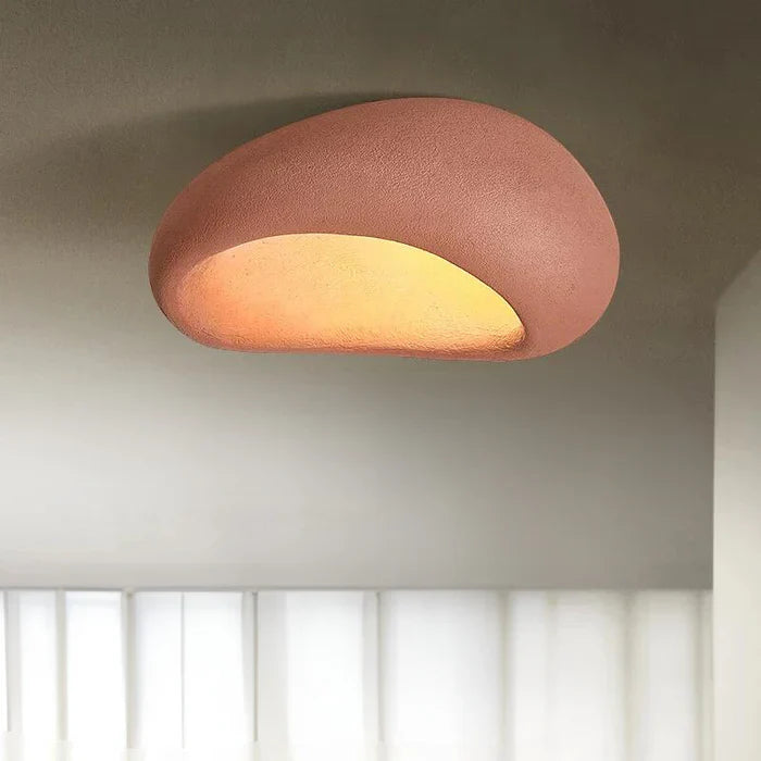 LED Ceiling Lamp in Wabi-Sabi Style – Decorative Ceiling Fixture with Organic Shape