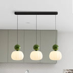Modern pendant lamp with a spherical decorative element