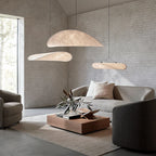 Japandi Designer Pendant Lamp in the Form of an Elongated Panel – Modern Elegance