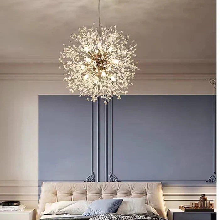 Exclusive chandelier with crystals – Stunning ceiling lamp for elegant interiors