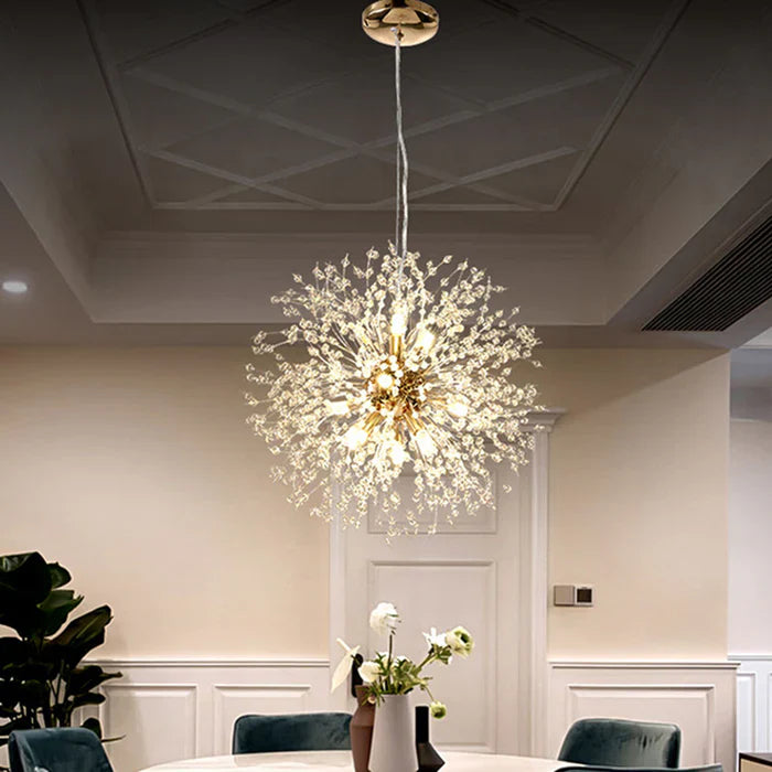 Exclusive chandelier with crystals – Stunning ceiling lamp for elegant interiors