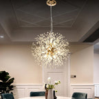 Exclusive chandelier with crystals – Stunning ceiling lamp for elegant interiors