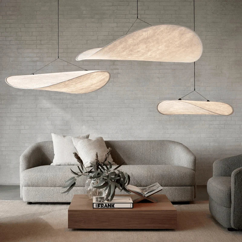 Japandi Designer Pendant Lamp in the Form of an Elongated Panel – Modern Elegance