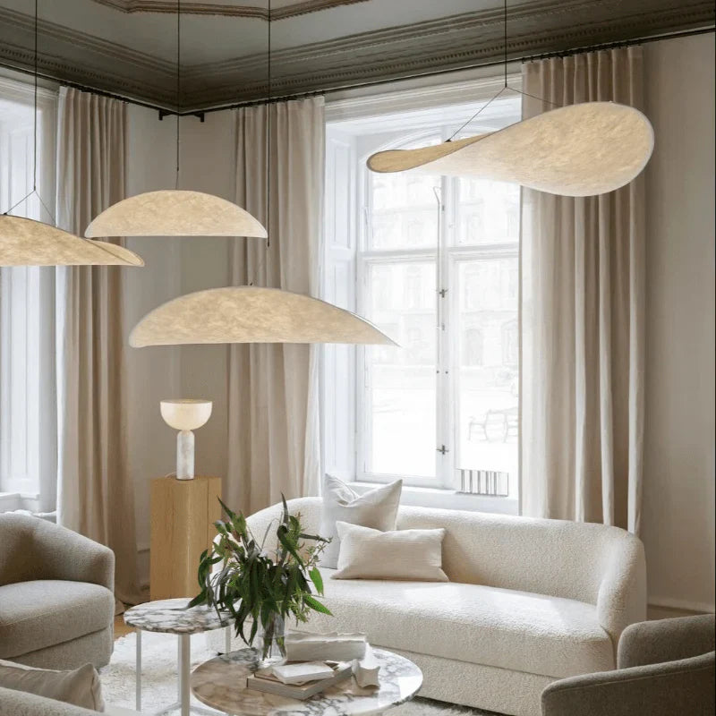 Japandi Designer Pendant Lamp in the Form of an Elongated Panel – Modern Elegance
