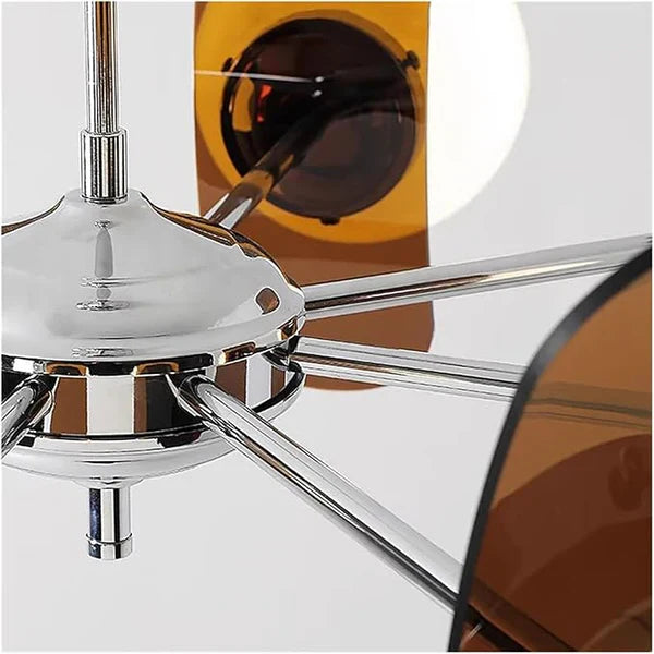 Hanging Lamp Retro Modern Chandelier with Ball Shades Bauhaus