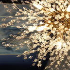 Exclusive chandelier with crystals – Stunning ceiling lamp for elegant interiors