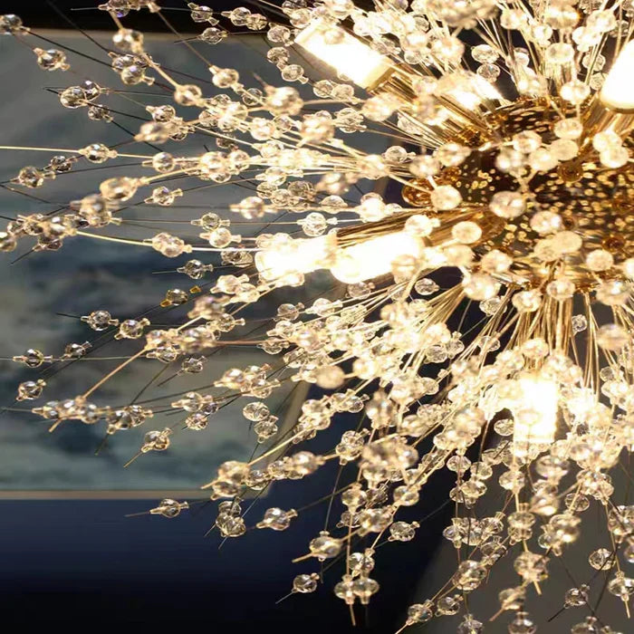 Exclusive chandelier with crystals – Stunning ceiling lamp for elegant interiors