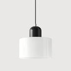 Modern Hanging Lamp Made of Colored Glass in Bauhaus Style
