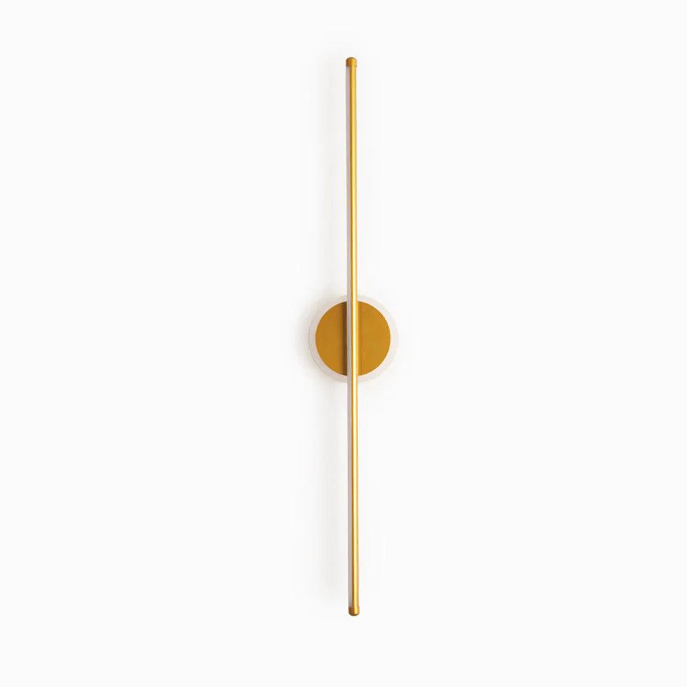 Modern LED Wall Lamp in Line Shape with Round Element – Designer Lighting