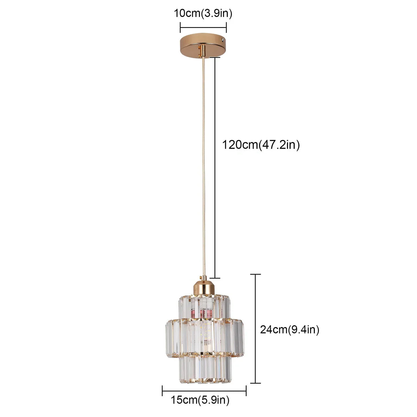 Elegant Glass Pendant Lamp Crystal – Glamour Style