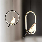Luxury Hanging Lamp with a Golden Bird