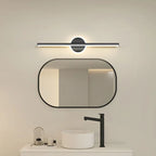 Modern LED Wall Lamp in Line Shape with Round Element – Designer Lighting