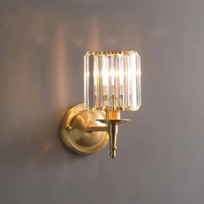 Elegant Crystal Wall Sconce in Glamour Style