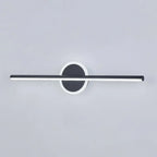 Modern LED Wall Lamp in Line Shape with Round Element – Designer Lighting