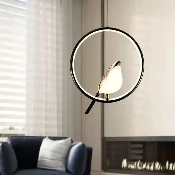 Luxury Hanging Lamp with a Golden Bird