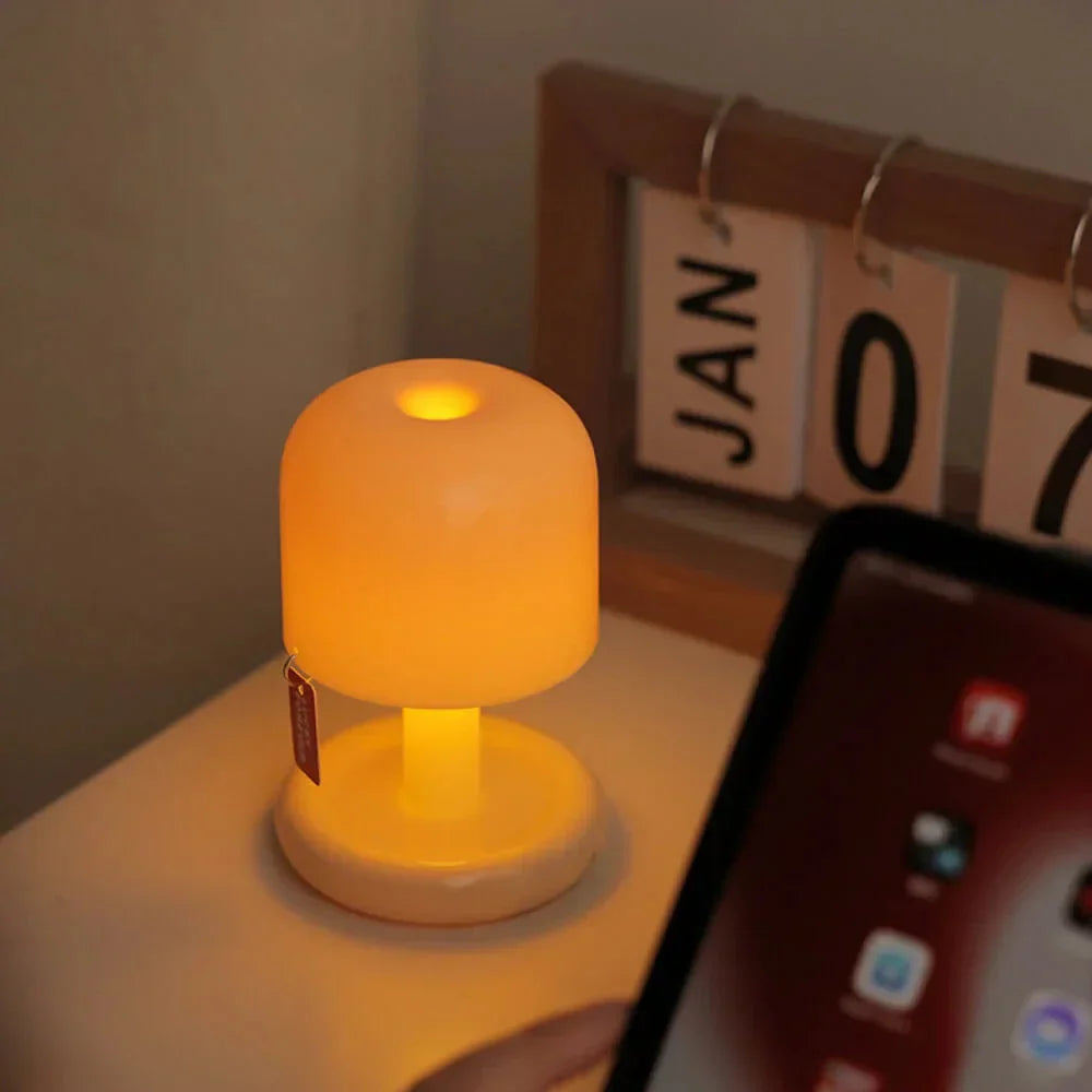 Mini LED Retro Lamp – Portable USB Table Lamp for Decoration and Ambient Lighting
