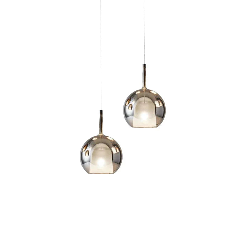 Modern Pendant Lamp with Glass Shades – Cluster Ceiling Light with Smoked Glass