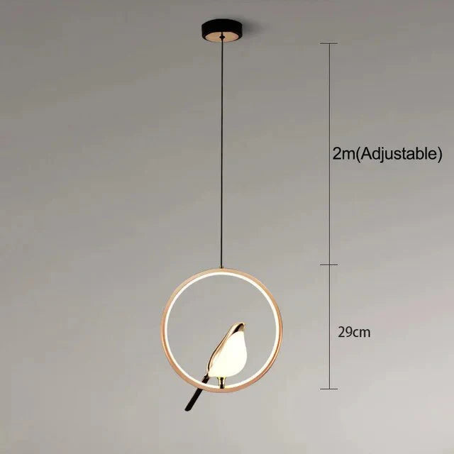 Luxury Hanging Lamp with a Golden Bird