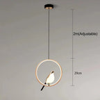 Luxury Hanging Lamp with a Golden Bird